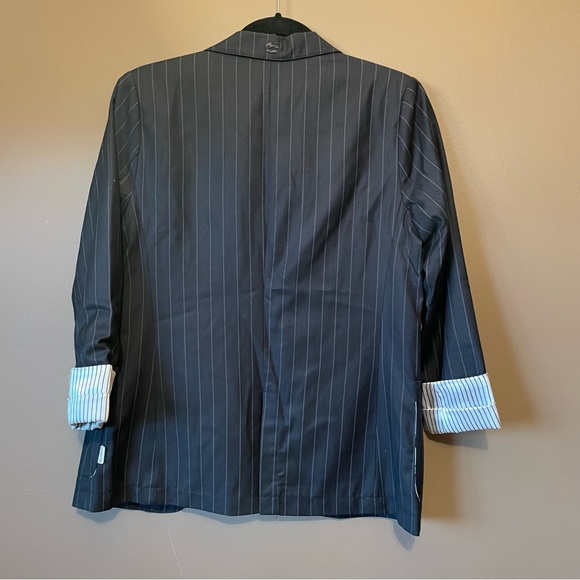 BILLABONG DESIGNERSCLOSET Pin Stripe 3/4  Sleeve Blazer Size-Medium - Picture 2 of 10